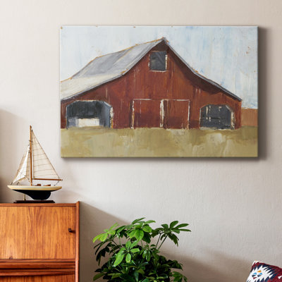 Rustic Red Barn I - reproduction d'art sur toile tendue