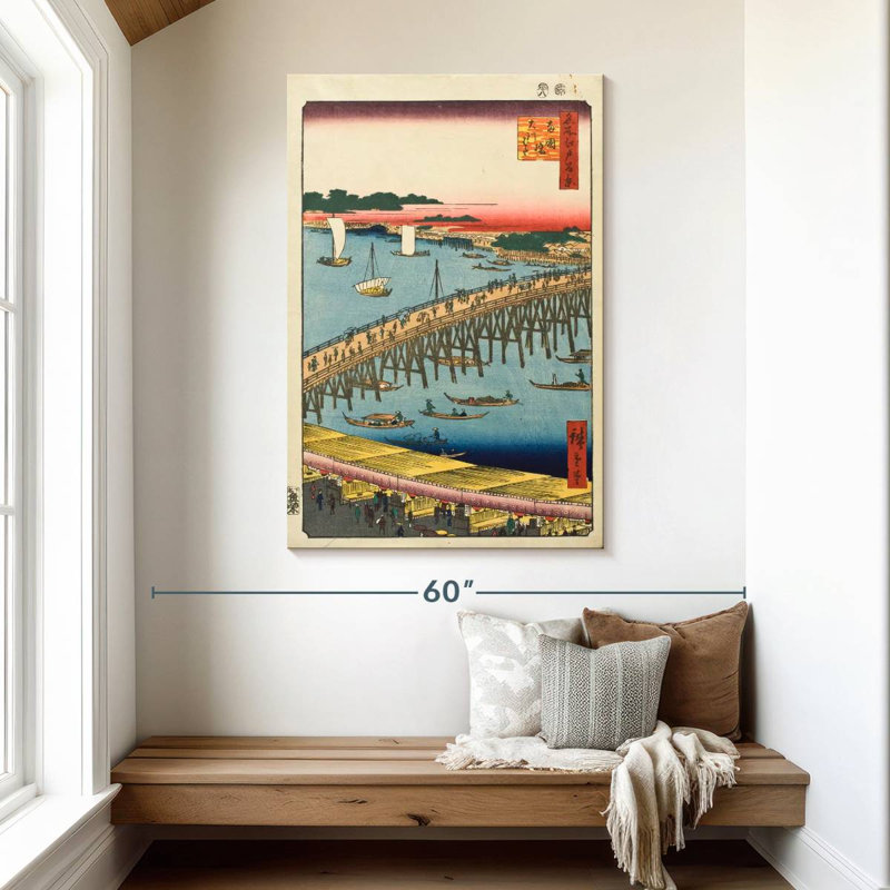 Lilie Ryogoku Bridge et la grande berge, H 48 po x l 32 po