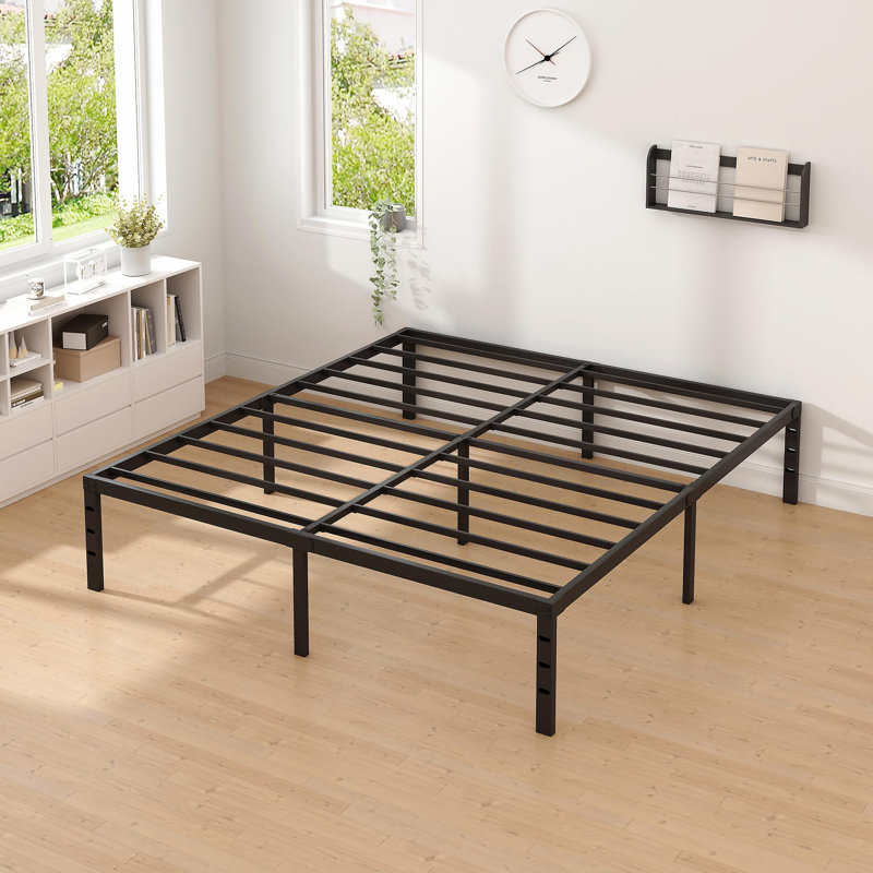 Metal Bed Frame-simple Metal Platform Bed Frame Storage Space Under The Bed Frame, King