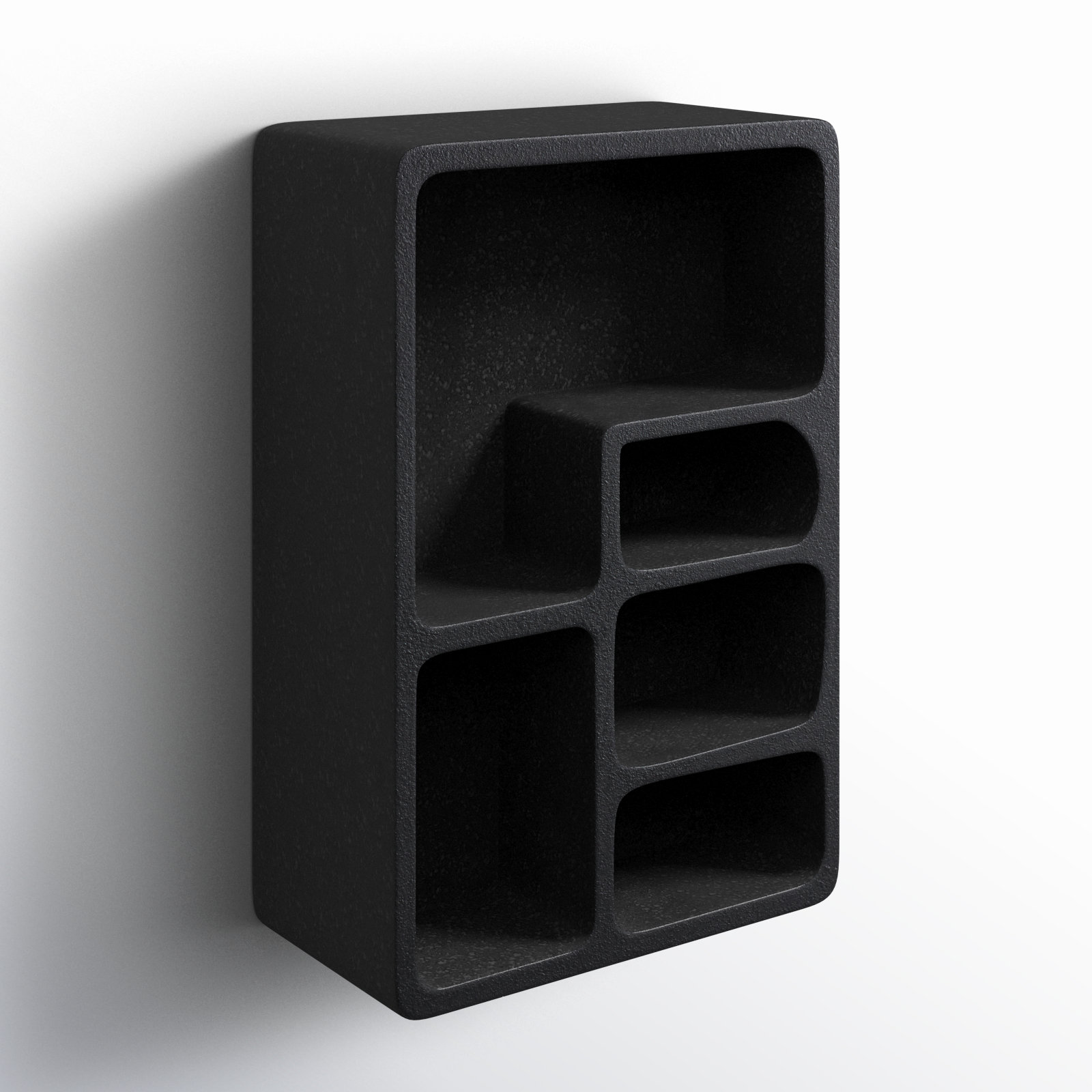 16" 5-Shelf Geometric Floating Shelf