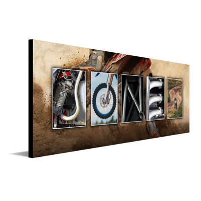 Motocross - Customized Dirt Bike Name Art