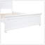 Grand lit traditionnel en bois, blanc-1107987859