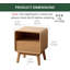 Ensemble de 2 tables de chevet en bois massif MCM avec 1 tiroir et tablette ouverte MCM-1019966495