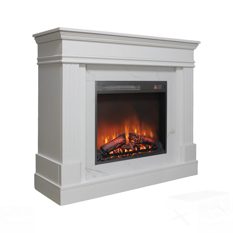 Electric Fireplace With Realistic Log And Flame Effect, Remote Control, Timer, Perfect For Living Room Or Bedroom