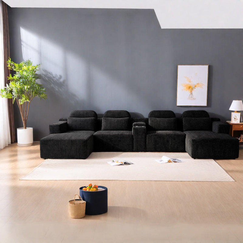 Canapé modulaire à compression en mousse avec rangement
