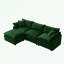 Canapé modulaire en L en chenille avec repose-pieds-690368400