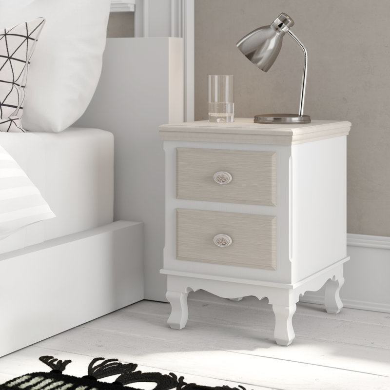 Erwan 37cm W Manufactured Wood Bedside Table
