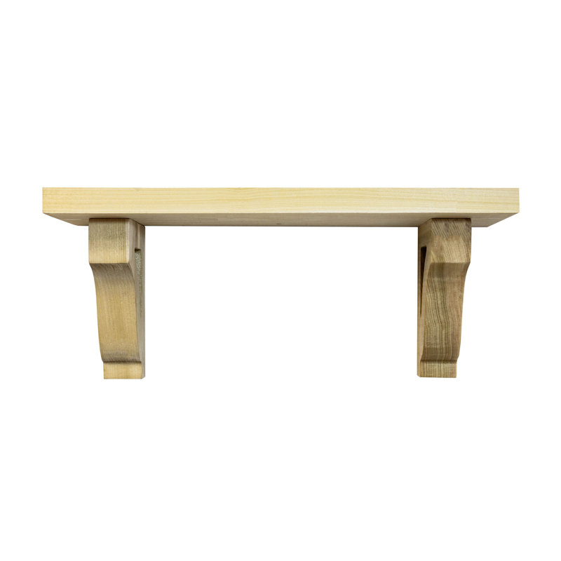 Tablettes de 1 po / corbeaux l, H 8 po x l 24 po x P 6 po