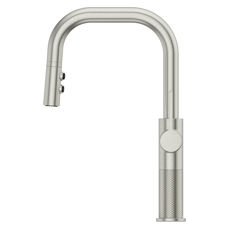Pull Down Single Handle Kitchen Faucet, Stainless Steel