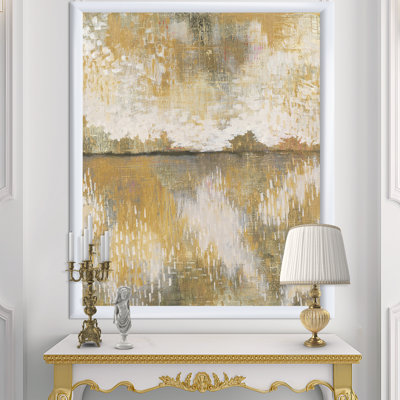 «Glam Cream and Brown Curious Sky», reproduction d'art sur toile