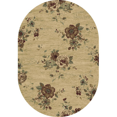 Tapis floral white area Ancient Garden