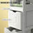 Narrow Bathroom Storage Cabinet, Bathroom Cabinet With 3 Drawers & 2 Open Shelves, Freestanding Slim Bathroom Floor Cabinet For Small Spaces, White