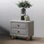 Mobilier de chambre à coucher classique à deux tiroirs gris avec deux tiroirs