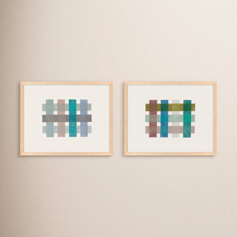 Gridlock Horizontal Print by Beth James, Maple Framed, 24'' H x 60'' W x 1.25'' D
