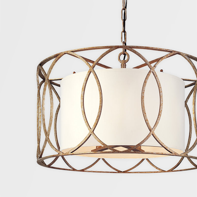 Sausalito 5 Light Foyer Pendant, Silver Gold