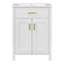 Ensemble de meuble-lavabo 24 po avec lavabo en céramique, meuble-lavabo peu encombrant - l 24 po x P 18 po x H 34 po, 2 portes à fermeture en douceur