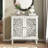 Vintage Hollow-Carved Accent Cabinet, 2-Door Display Storage Sideboard With Symmetrical Floral Design, Adjustable Shelf And Solid Wood Legs For Living Room Entryway-247671291