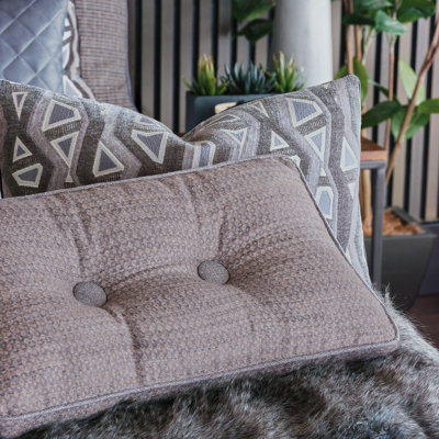 Noah Button-Tufted Pillow Cover & Insert