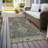 Machine Washable Indoor/Outdoor Xhevrie Gray Rug-1551397472