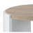 Coffee Table In Oak And White High Gloss, Adding A Chic Element To Rooms Round Gloss With Practical Design