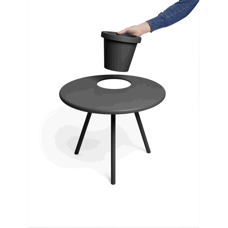 Bakkes Outdoor Planter Table, Black
