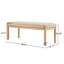 Banc rembourré moderne avec pieds en bois d'hévéa Radnor-130629101