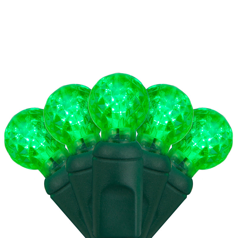 70 Light LED Mini Globe String Lights, Green