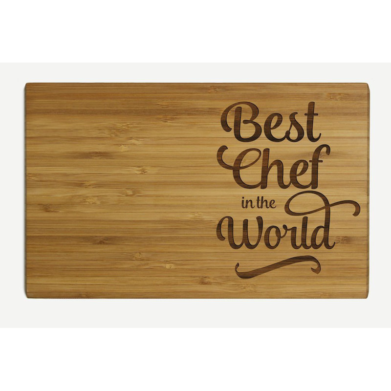 Planche à découper en bois massif "best chef in the world" koyal