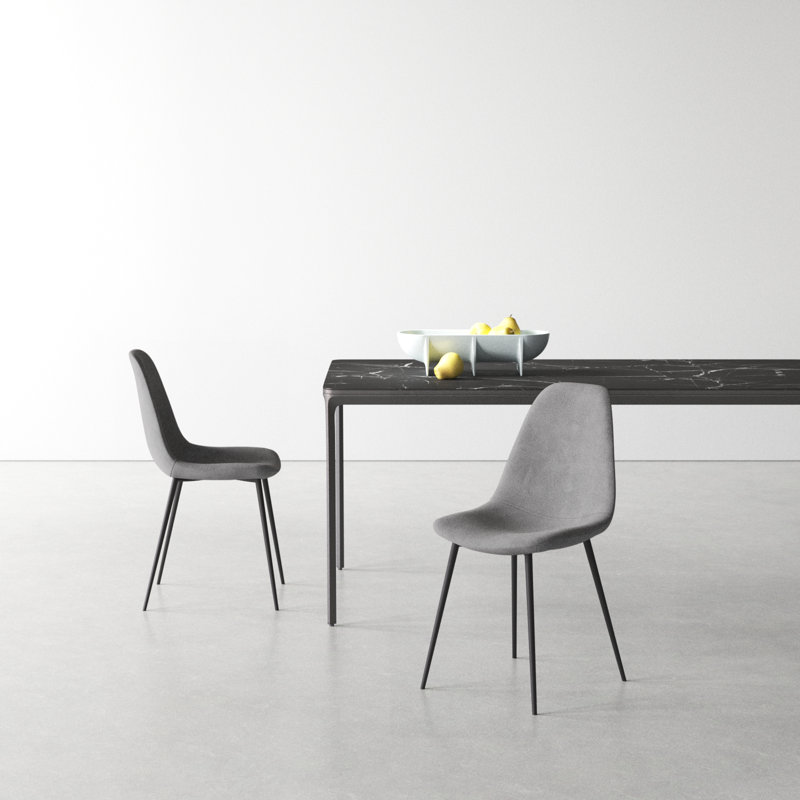 Kody Performance Velvet Dining Chair, Bella Platinum Performance Velvet