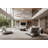 Pillodi Black Outdoor Sofa with Cushions Modern Steel Frame Patio Couch for Garden Terrace and Poolside Lounge-2100486651-2110887637