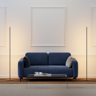 Hedden 58" Dimmable LED Corner Floor Lamp with Remote Control