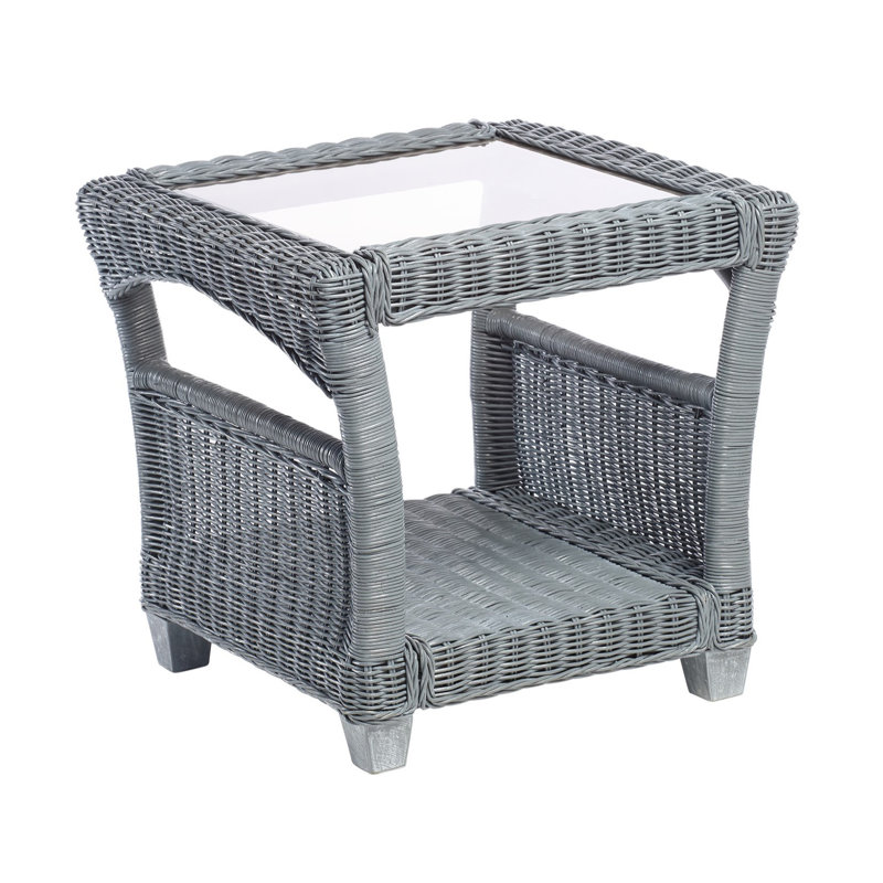 Nevaeh Glass Top End Table