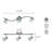 Xinbei Lighting Track Light, 3 Light Kitchen Track Lighting, Modern S-Shaped Ceiling Track Light Bar-63957609