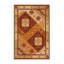Tapis oriental doux et moelleux à motif oriental brun et beige-1786650199