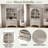 Glass Door Display Case Storage Cabinet With 2 Drawers And Adjustable Shelves-1954732433