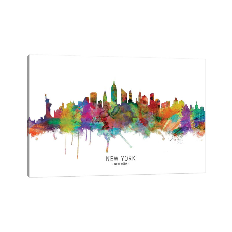 New York City Skyline by Michael Tompsett - Wrapped Canvas Print, 66.04 cm H x 45.72 cm W