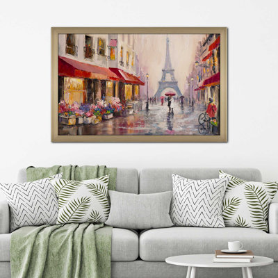 «Paris France», reproduction encadrée