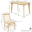 4 - Person Solid Wood Solid Wood Top Four Leg Dining Set