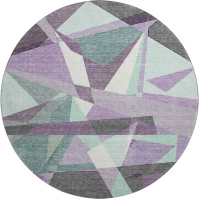 Premium Machine Washable Harjo AMF1609 Geometric Rug