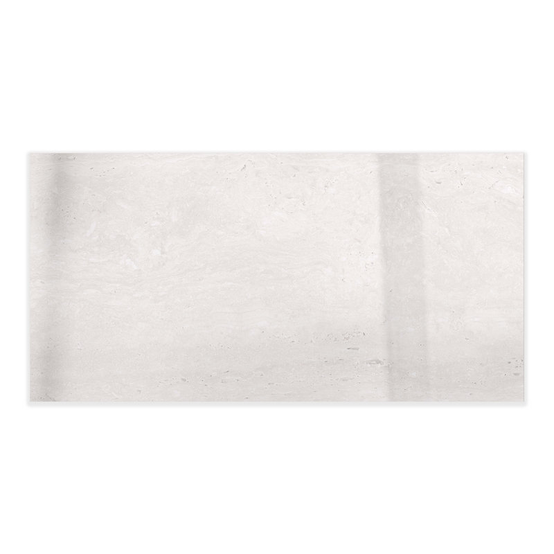 Colosseum Polished 12x24 Porcelain Floor & Wall Travertine Look Tile (11.63 Sq. Ft./Case), White