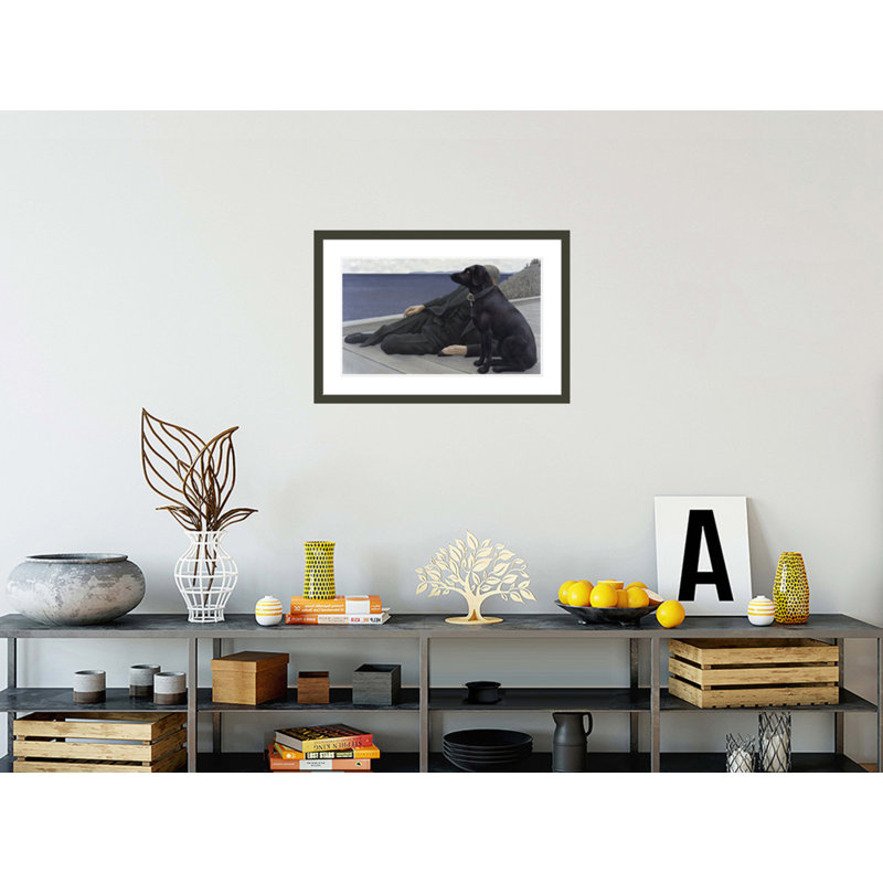 «Dog and Priest» par Alex Colville - impression giclée encadrée, H 19,91 po x l 29,5 po