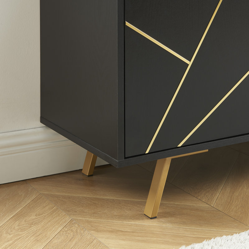 Meuble télé 75 po, Noir