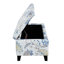 Rangement multifonctionnel à fleurs bleues avec charnières à fermeture en douceur, matériau, convient pour la chambre à coucher et le rangement de jeux de société de luxe, fonctionne comme repose-pieds, siège de rangement dans le bureau