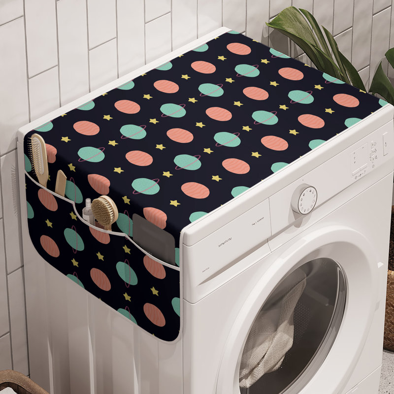 East Urban Home Outer Space Washing Machine Organizer Pack of 2 47" x 18.5" Grey Multicolor