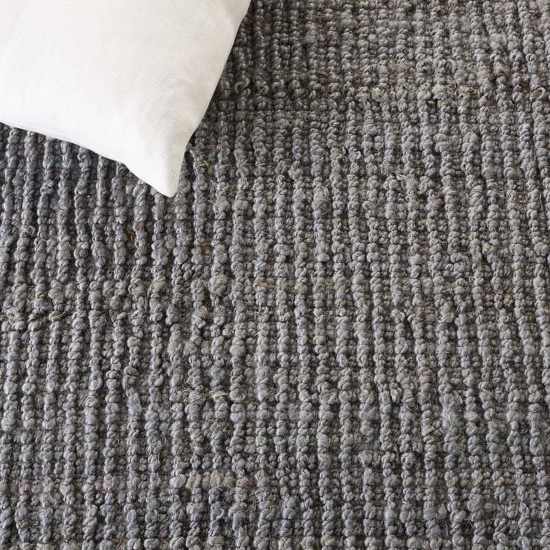 Tapis gris clair en jute tissé à la main Ralph Lauren, Carré 6 pi