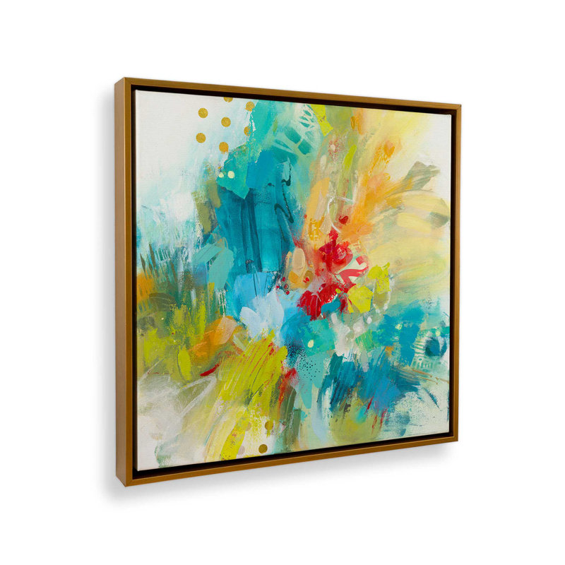 Reproduction d'art sur toile Outburst, «Floater», reproduction encadrée sans passe-par, H 12 po x l 12 po, Doré