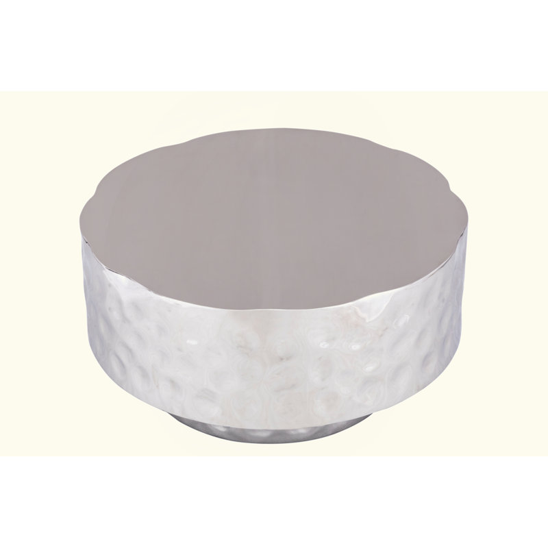 Table basse de style moderne en métal, Argent argent