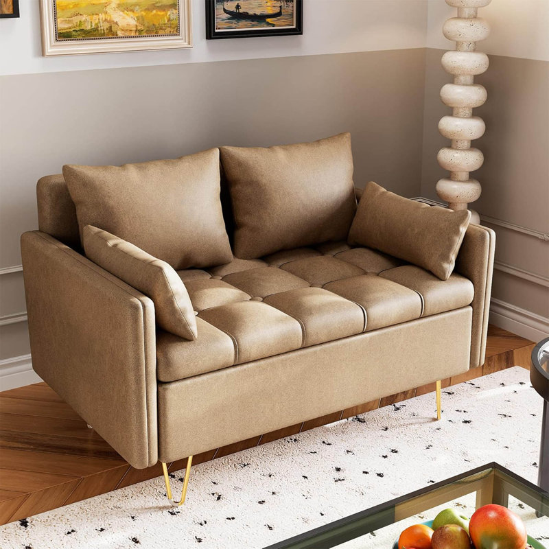 Mildner Metal 28'' Reception Loveseat