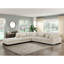 Moderne en velours côtelé beige, base en contreplaqué, paquet de 15 po de hauteur, siège de salon de style contemporain, structure, profondeur de 45 po