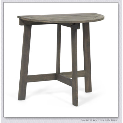 TABLE BISTRO WESTMONT DEMI-ROND, GRIS